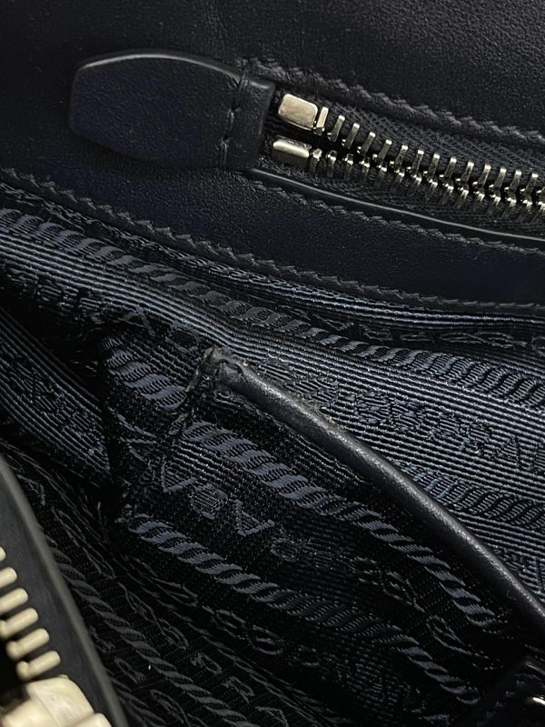 【未使用閒置品】PRADA 兩用托特包 深藍 