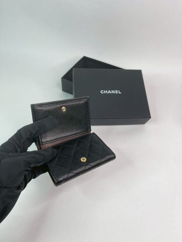 【分期0利率】CHANEL COCO迷你雙層三折短夾【9成新】