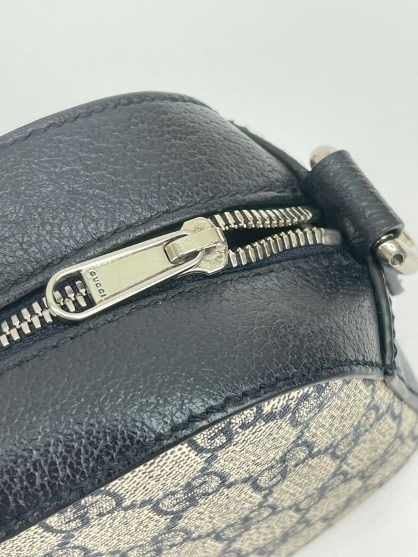 【95成新】GUCCI GG Supreme 帆布印花織帶相機包 