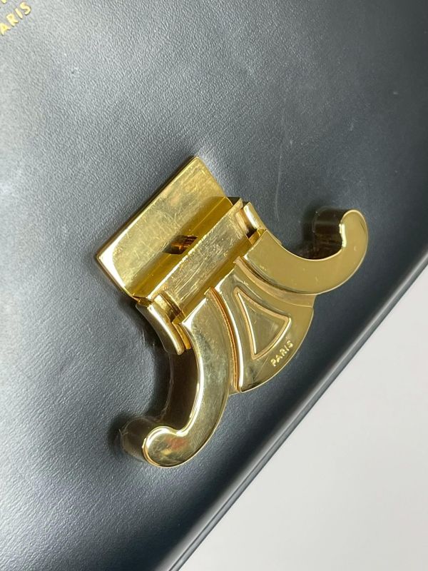 【9成新】CELINE 亮面牛皮革CLAUDE肩揹袋 