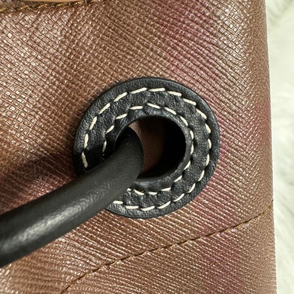 【全新閒置品】【12期0利率】BURBERRY 小款 TB 格紋水桶包 暗樺木棕色 