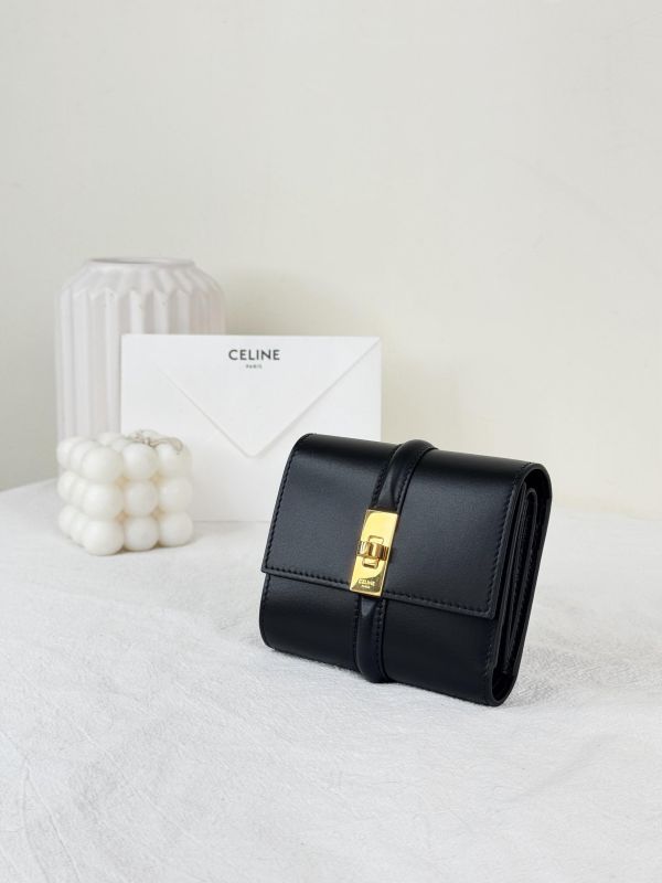 【99成新】CELINE 16 三折短夾 