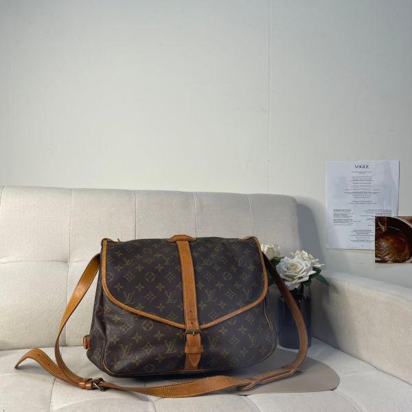 【7成新】【12期0利率】LV Saumur 35CM雙子星中號M42254 