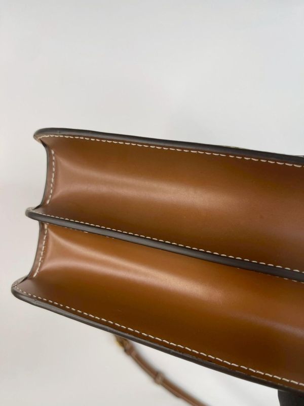 【95成新】BURBERRY TB帆布翻蓋斜背包 