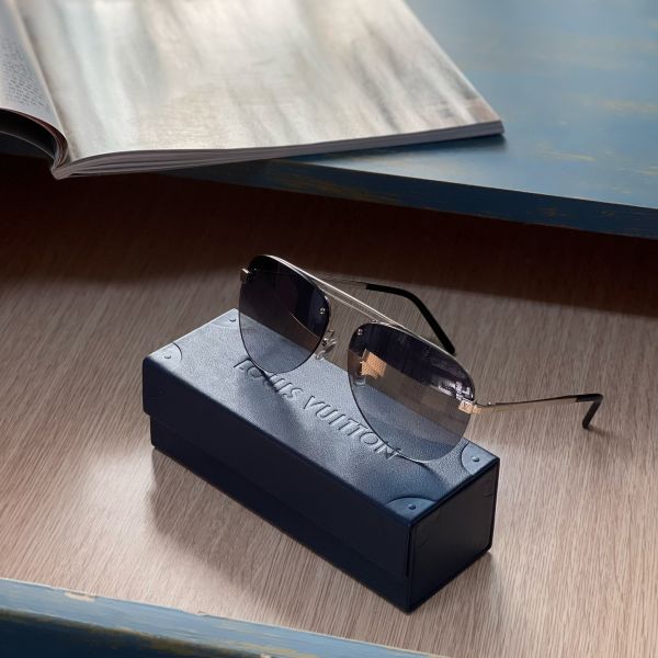 【6期0利率】LV 暗夜棋盤格鏡面墨鏡 