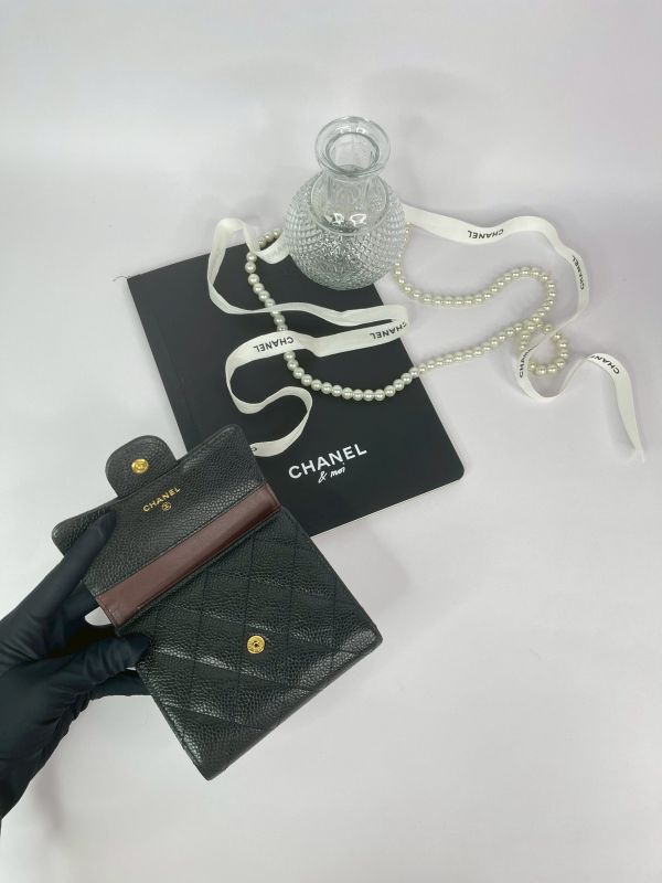 【分期0利率】CHANEL COCO 背面拉鍊三折短夾【9成新】 