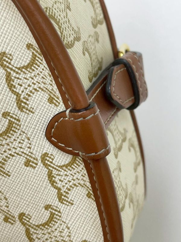 【95成新】CELINE Triomphe帆布中型Folco手袋 