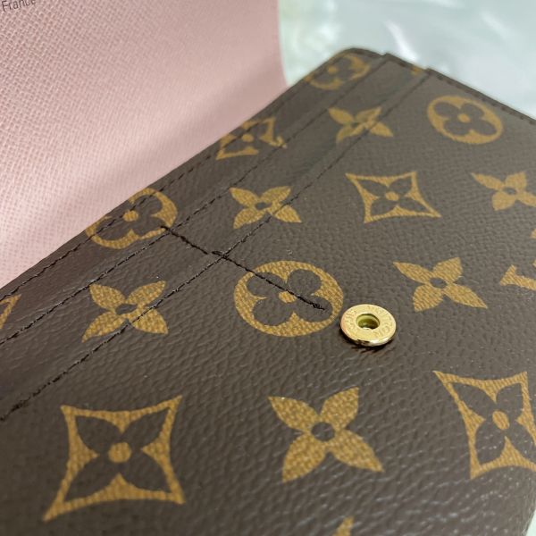 【12期0利率】【全新品】LV SARAH經典MONOGRA信封長夾芭蕾粉【現金價 】 M62235