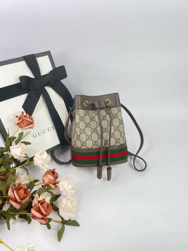【分期0利率】GUCCI OPHIDIA GG 迷你水桶袋 【9成新】 