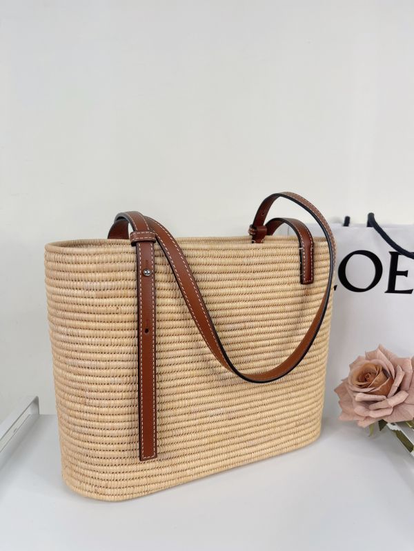 【分期0利率】LOEWE 手提肩背草編包【9成新】 