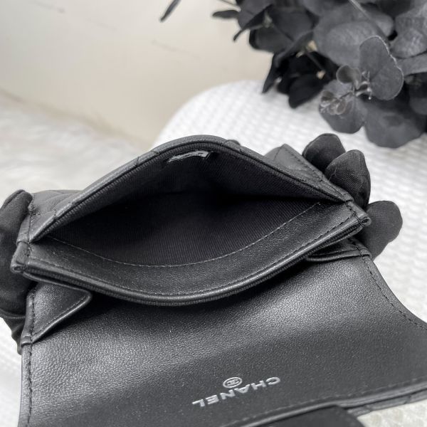 【12期0利率】Chanel COCO羊皮零錢卡包【95成新】 