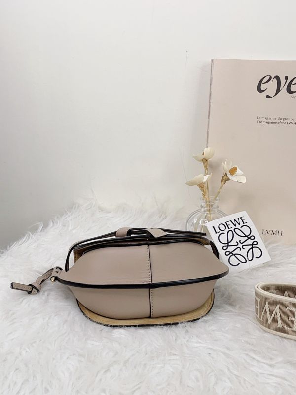 【分期0利率】LOEWE MINI GATE 雙層包 沙色【99成新】 
