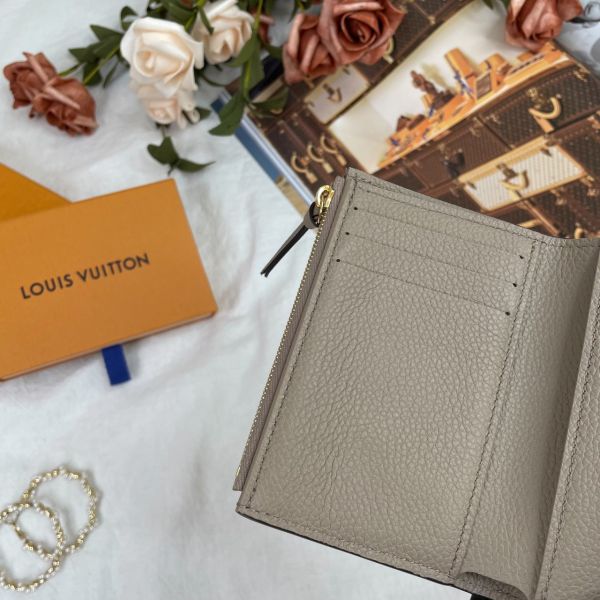 【12期0利率】LV Victorine三折短夾 最火斑鳩灰配色 【9.9成新】 