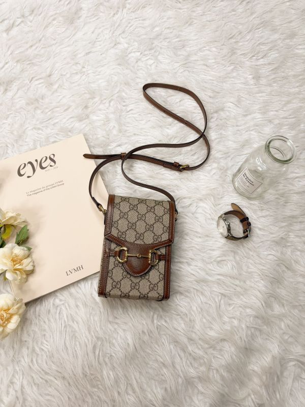 【分期0利率】Gucci 馬銜扣 1955 手機包【9成新】 