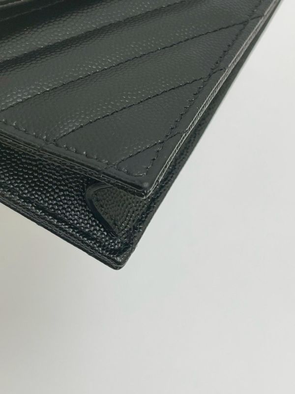 【9成新】YSL WOC 魚子醬鍊包黑金 19.5CM 