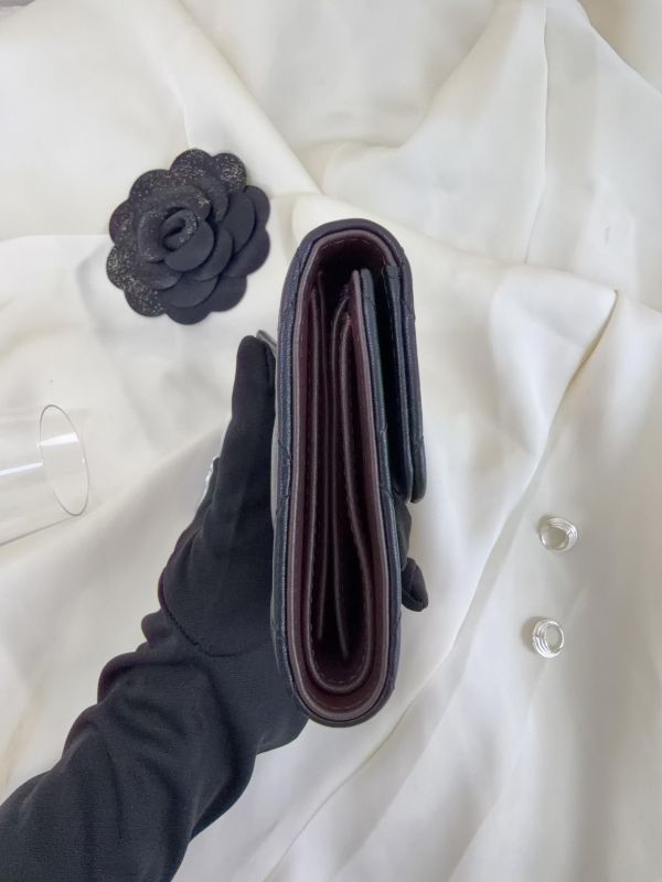 【99成新】CHANEL COCO 背面拉鍊三折短夾 