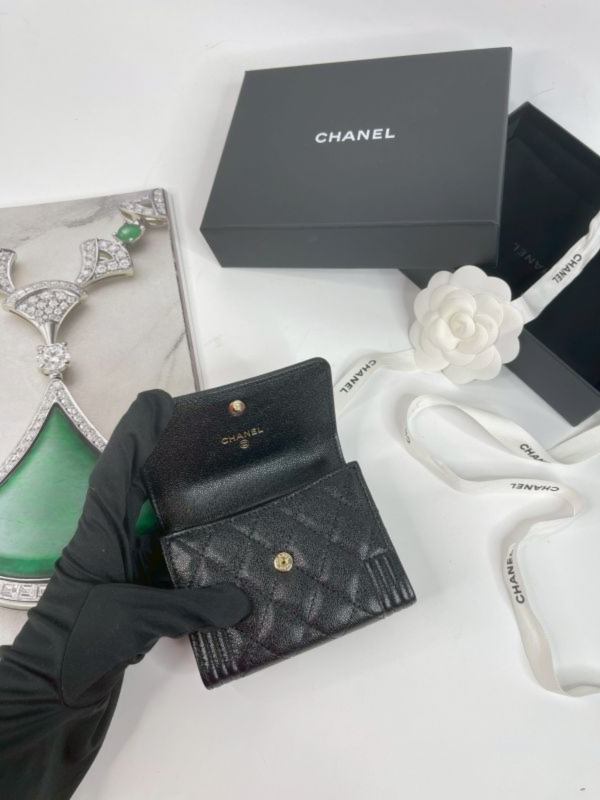 【分期0利率】CHANEL BOY翻蓋零錢卡包【未使用閒置品】 