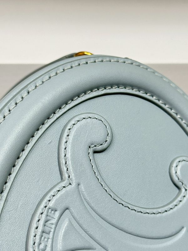 【95成新】CELINE 迷你月餅包  冰藍色 