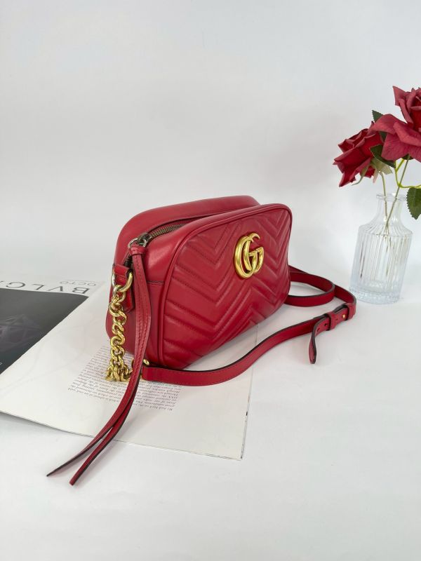 【分期0利率】GUCCI Marmont 相機包紅金【85成新】 