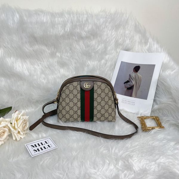 【9.5成新】【12期0利率】GUCCI 經典Ophidia系列 GG Supreme 貝殼包 