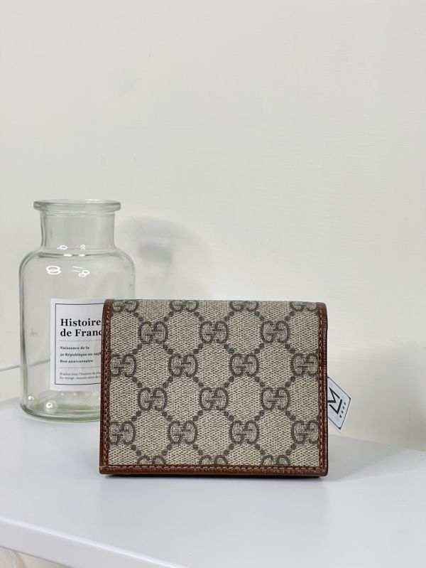 【分期0利率】GUCCI1955 馬銜扣老花4卡零錢短夾【95成新】 