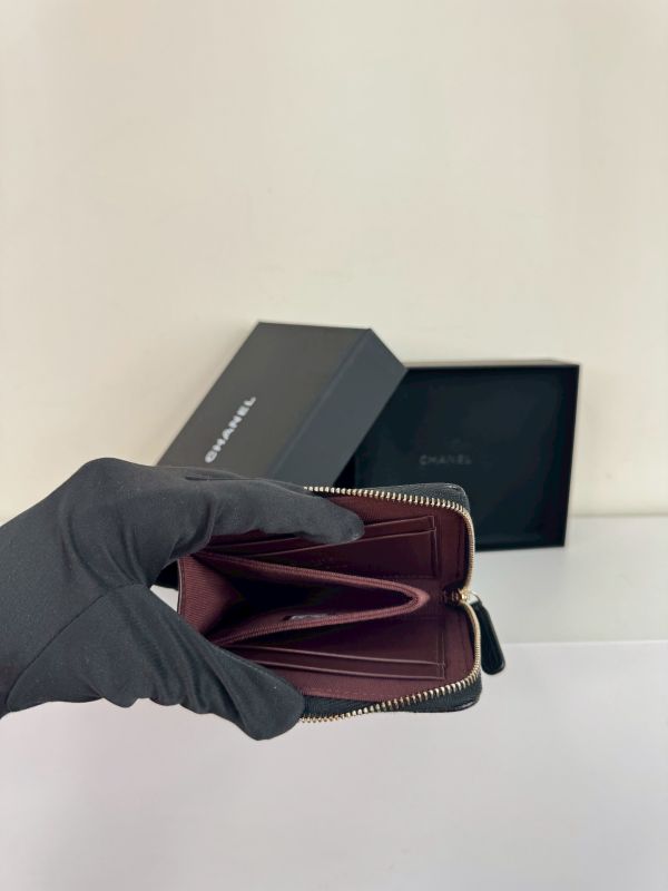 【分期0利率】CHANEL 顆粒牛皮L行拉鍊短夾【全新品】 