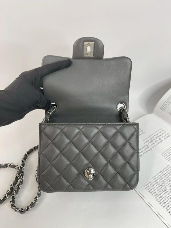 【99成新】CHANEL 方胖 晶片款深灰 