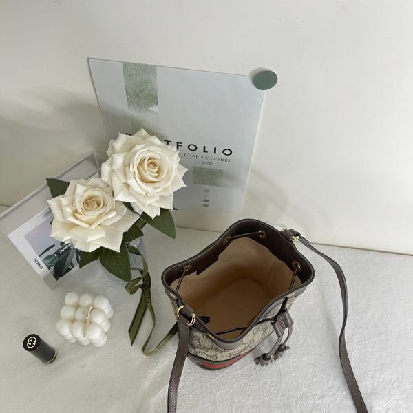【分期0利率】GUCCI OPHIDIA GG 迷你水桶袋 【99成新】 