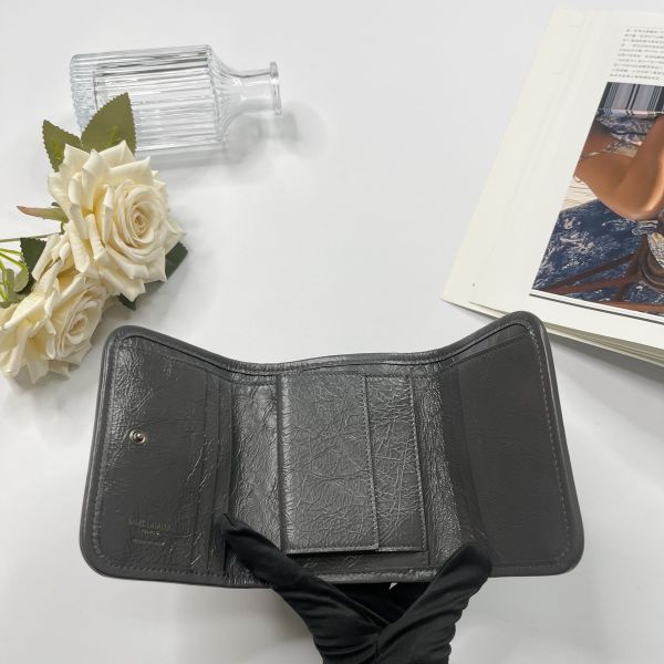 【12期0利率】YSL NIKI三折短夾【99成新】 