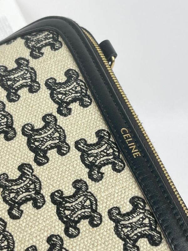 【95成新】CELINE 刺繡貝殼包 