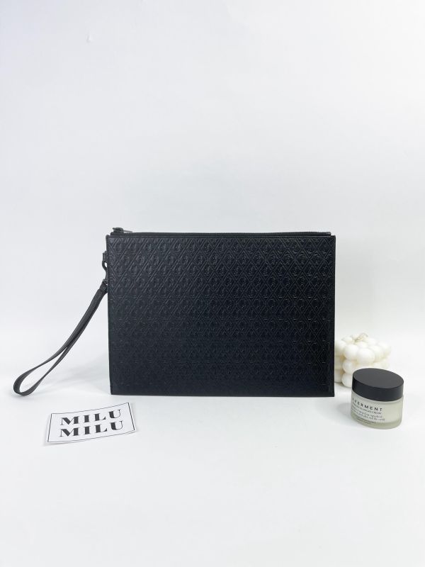 【99成新】YSL 菱格紋平板電腦手拿包 