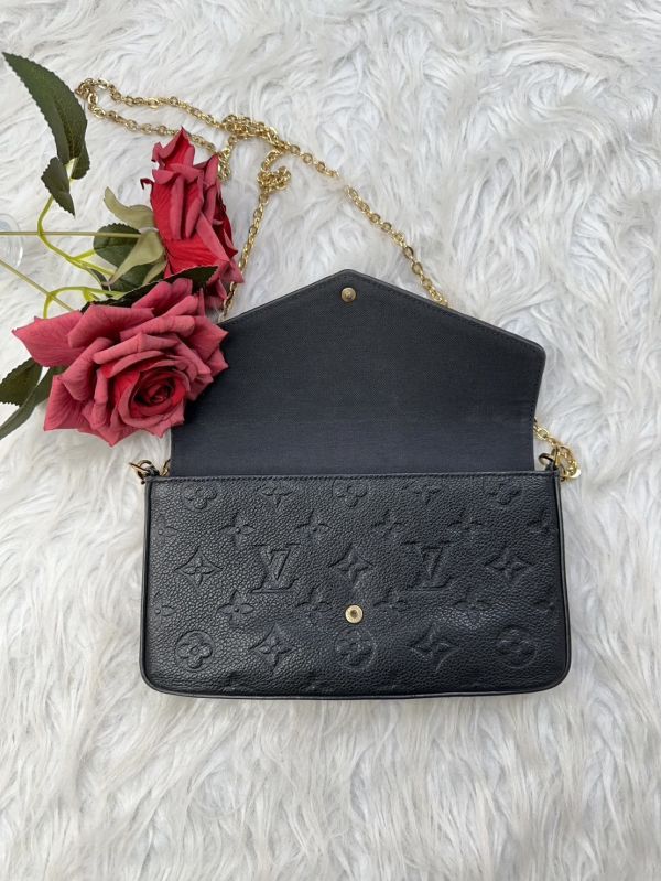 【12期0利率】LV Félicie Pochette 舊款壓紋老花三合一 (非絨布內裡)【21年9月台灣購證】【88成新】 