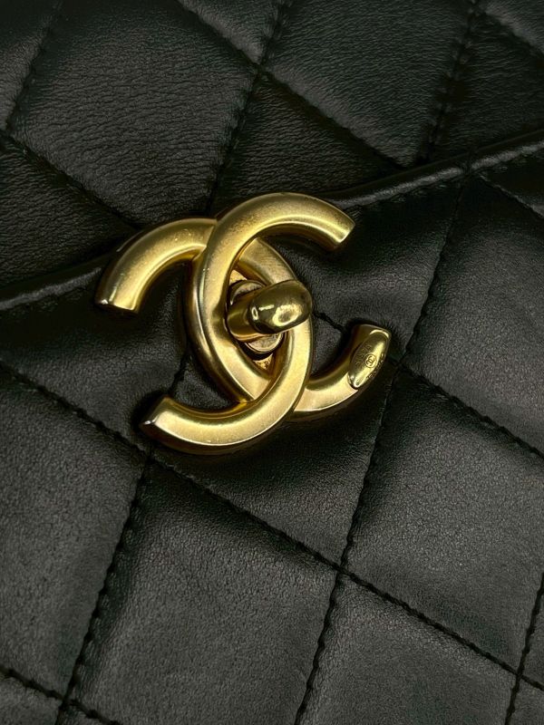 【95成新】CHANEL 雙金球口蓋包 