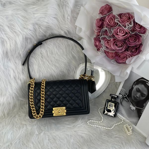 【12期0利率】CHANEL BOY 25口蓋包 【95成新】 