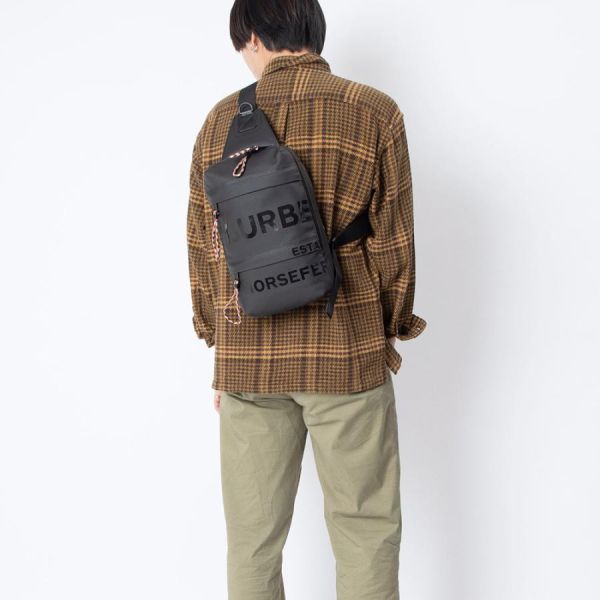 【12期0利率】【全新品】BURBERRY Horseferry 印花塗層單肩包 