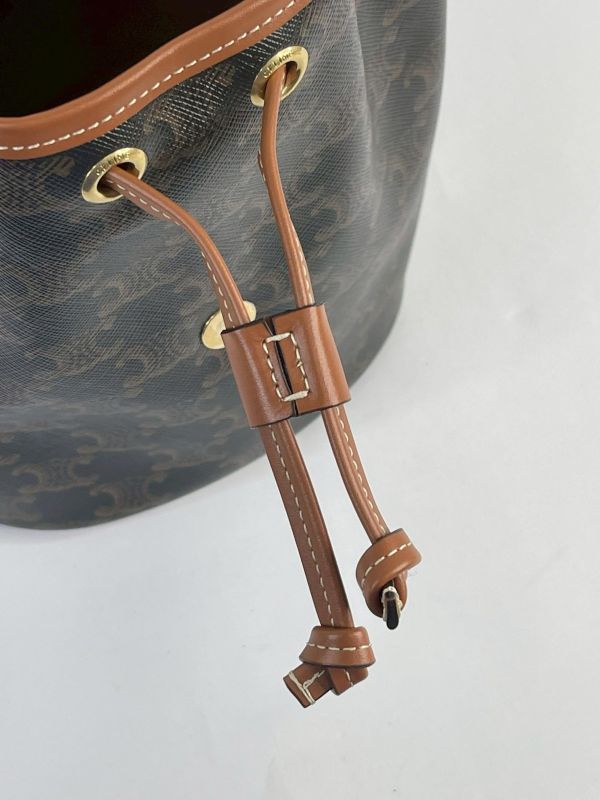 【9成新】CELINE Triomphe帆布及小牛皮迷你型FOLCO背包 