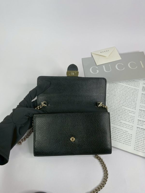 【分期0利率】GUCCI 荔枝皮雙G WOC【85成新】