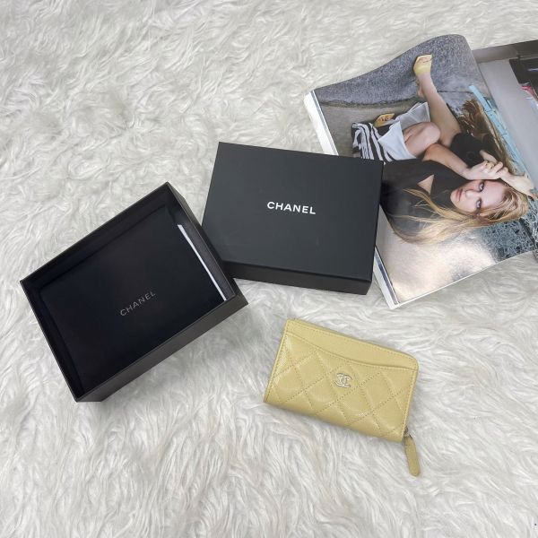 【12期0利率】CHANEL 經典L型拉鍊卡片夾【23年6月台灣購證】【9成新】 
