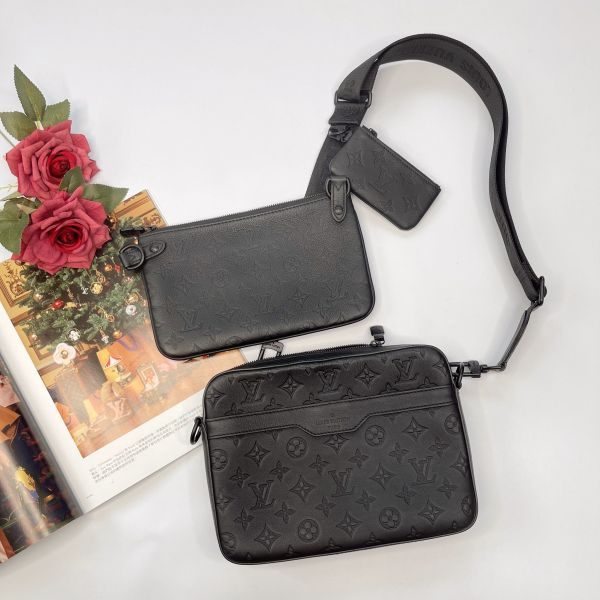 【12期0利率】LV Trio 郵差包【24年3月韓國購證】【99成新】 