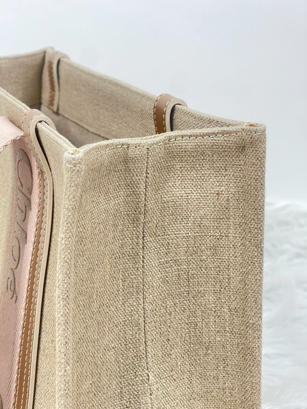 【分期0利率】Chloé 中號Woody Tote Bag 刺繡款【95成新】 