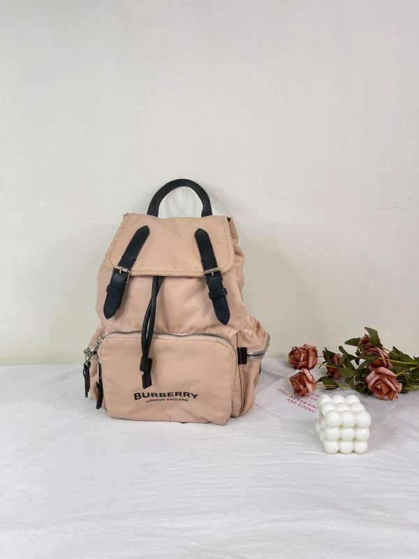 【9成新】BURBERRY THE RUCKSACK 黑LOGO 中號後背包 