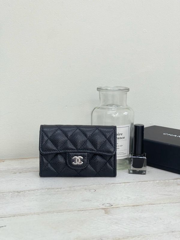 【未使用閒置品】CHANEL COCO 牛皮零錢卡包 
