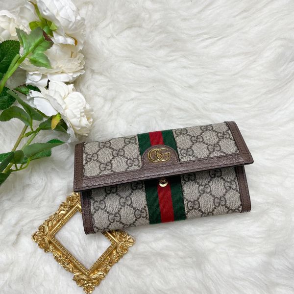 【12期0利率】【全新品】GUCCI Ophidia 扣式信封長夾【現金價23500】 