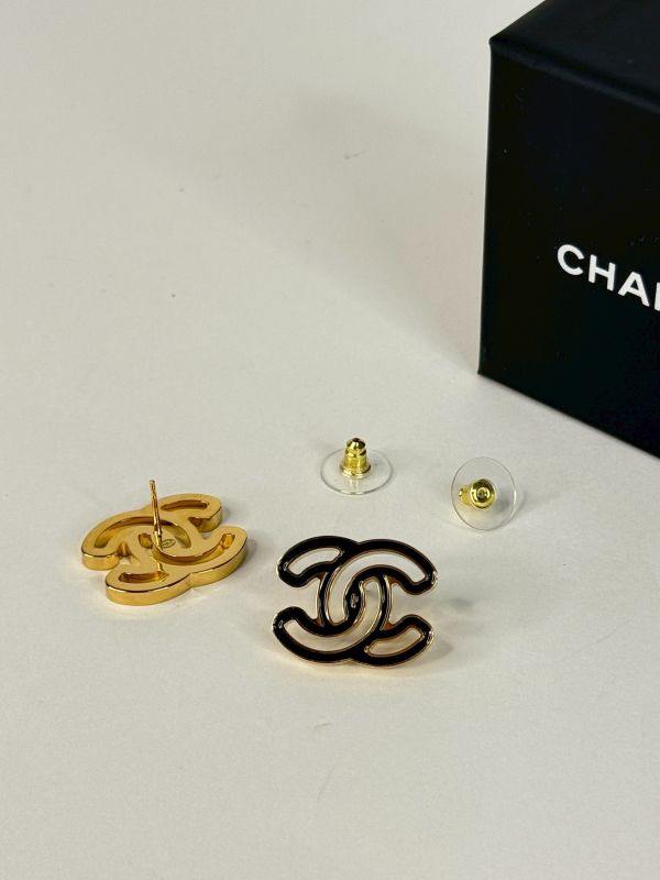 【分期0利率】CHANEL 24A鏤空琺瑯雙C耳針【未使用閒置品】 