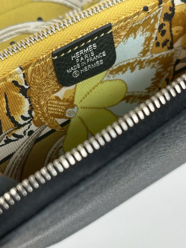 【分期0利率】HERMES 絲巾短夾  黑【99成新】 