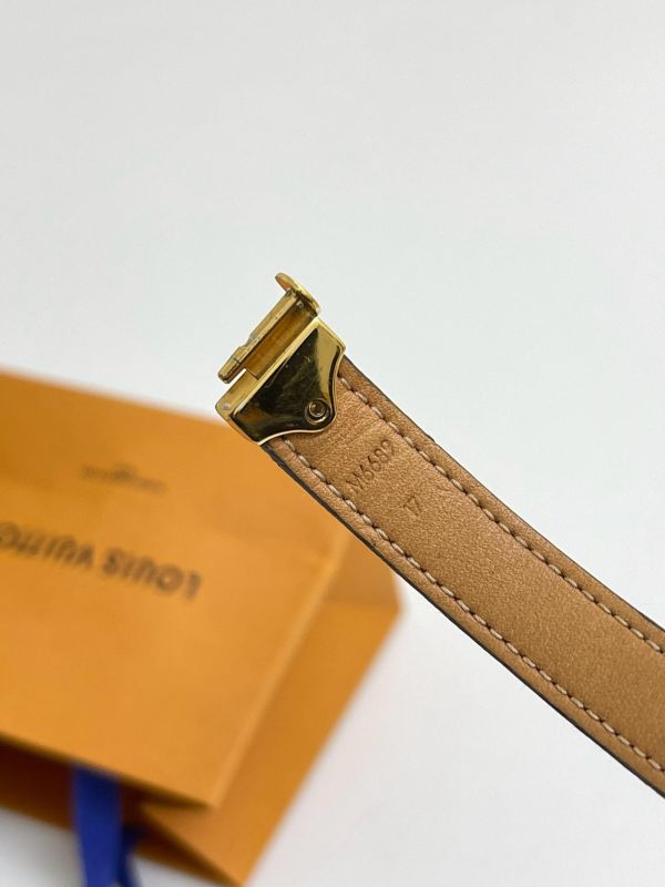 【9成新】LV MONOGRAM 黃銅手環 