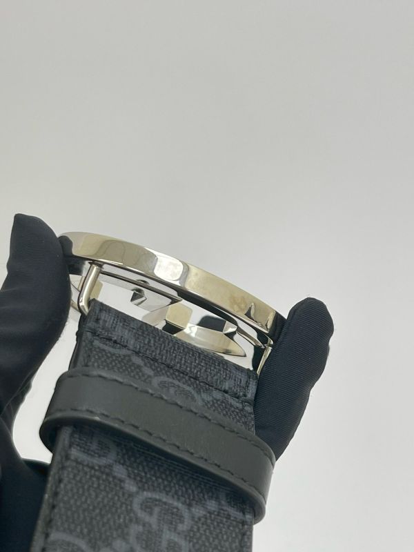 【95成新】GUCCI  Signature皮革皮帶 95CM 