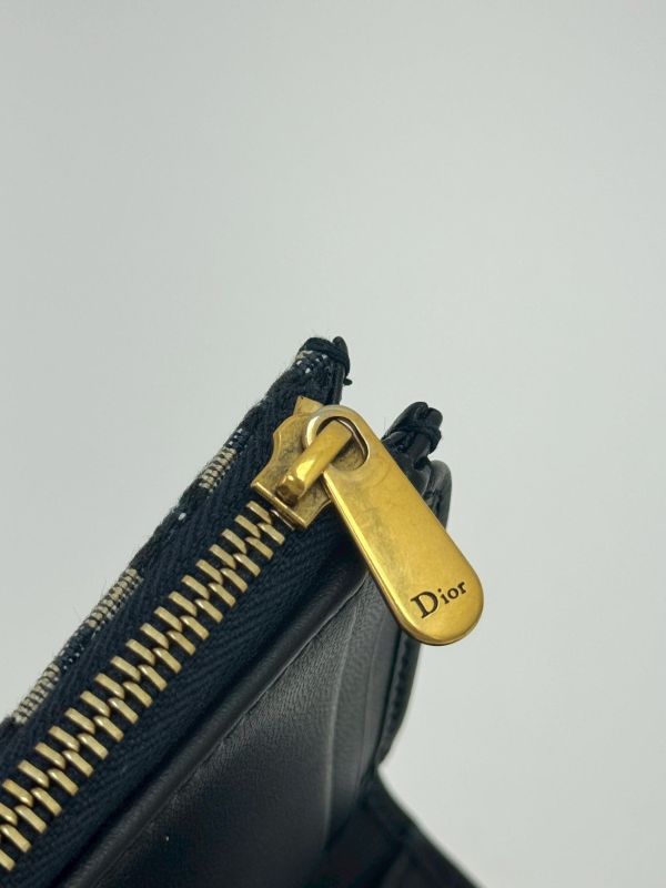 【9成新】Dior Saddle Lotus三折短夾 