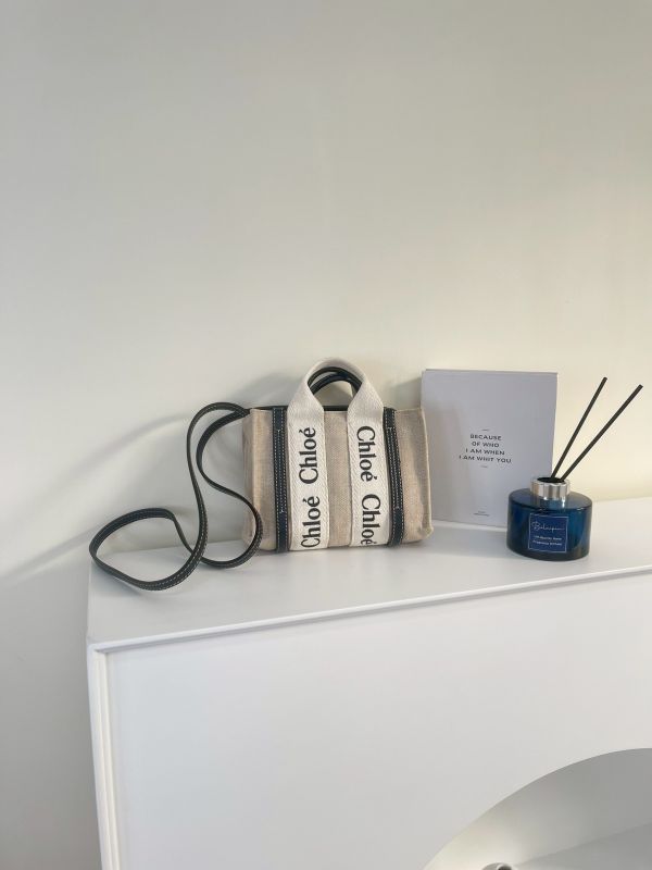 【12期0利率】CHLOE MINI WOODY 深藍【88成新】 