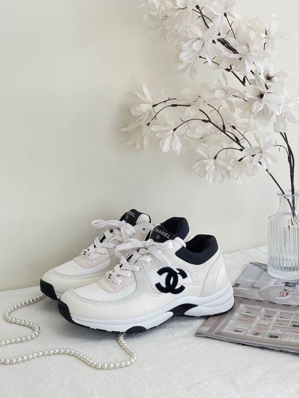 【分期0利率】CHANEL 麂皮拼接網布運動鞋【95成新】 